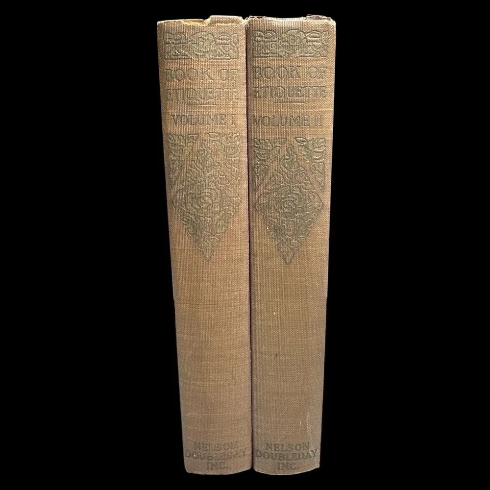 Book of Etiquette Volume 1 & 2 by Lillian Eichler 1922 HC - Antiquarian Book Set